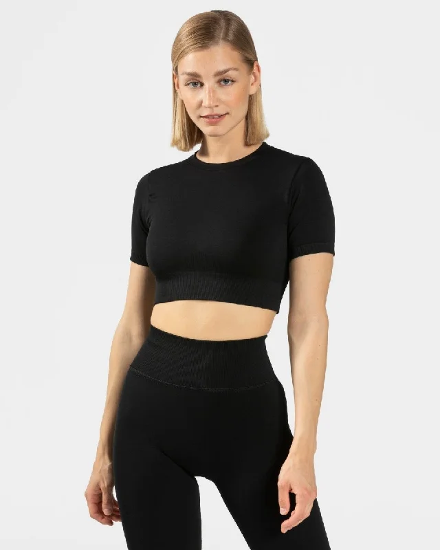 Sensation Crop Top "Schwarz"