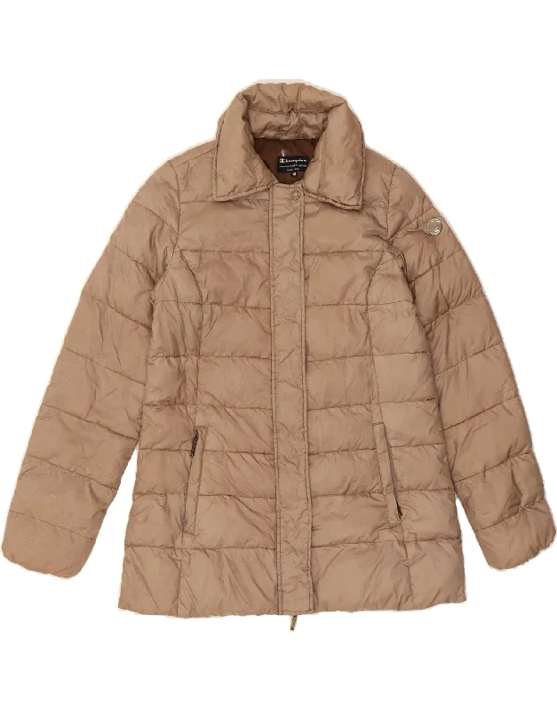 CHAMPION Womens Padded Jacket IT 40 Small Beige Polyamide