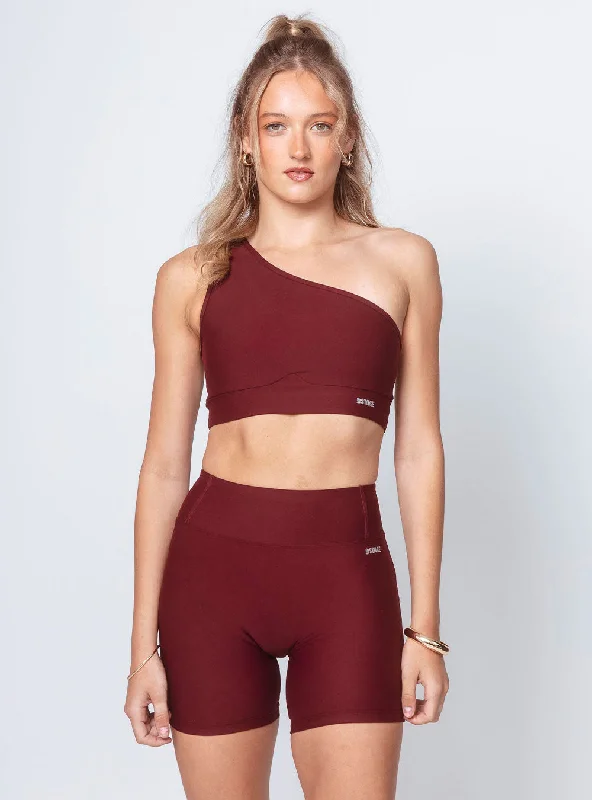 Women's Solo Shoulder Top Maroon