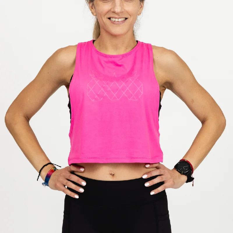 Women's Muscle Tank Crop | Hot Pink & Pink