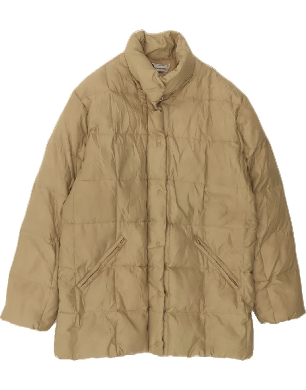 SERGIO TACCHINI Womens Oversized Padded Coat UK 14 Medium Beige