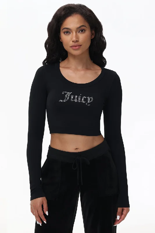 Cropped Long Sleeve Baby Tee