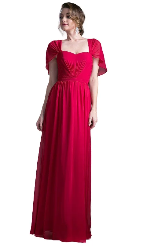 Cinderella Divine - Ruched Semi-Sweetheart Dress With Cape Detail Casual Women's Japanese 
