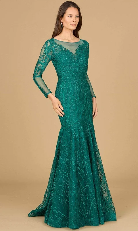 Lara Dresses 29131 - Long Sleeve Applique Evening Gown