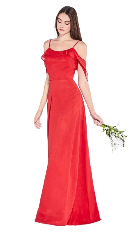Cinderella Divine - 1018 Flutter Sleeve Scoop Neck Fitted Dress Refined Women's Classic 