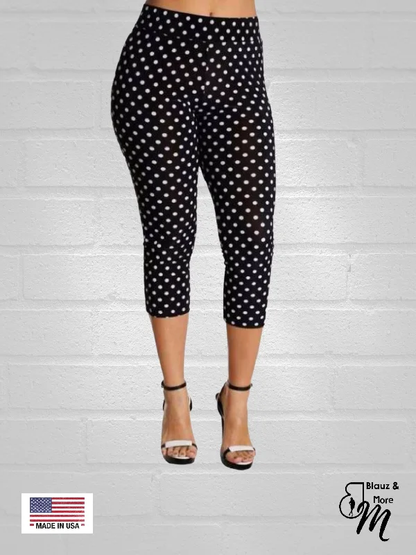 Printed Capri length Leggings - Regular and Plus Sizes available