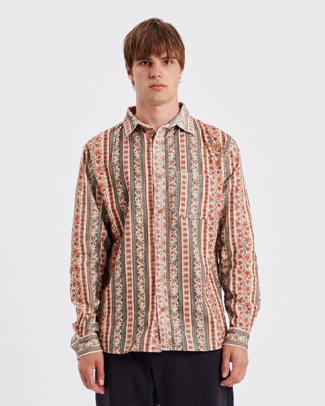 Tony Ls Cord Shirt - Ecru