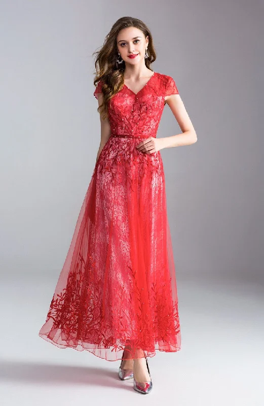 Lace Maxi Dress W/ Beads Refined Women's Classic 
