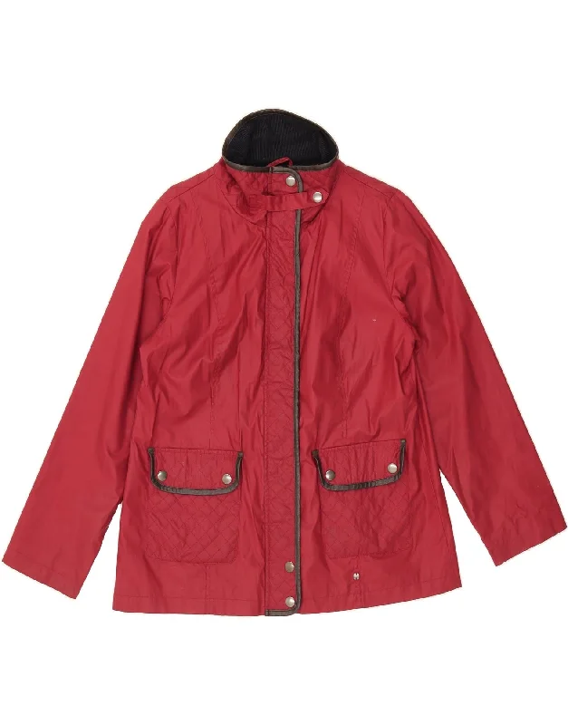 PACO BOUTIQUE Womens Utility Jacket UK 16 Large Red Cotton