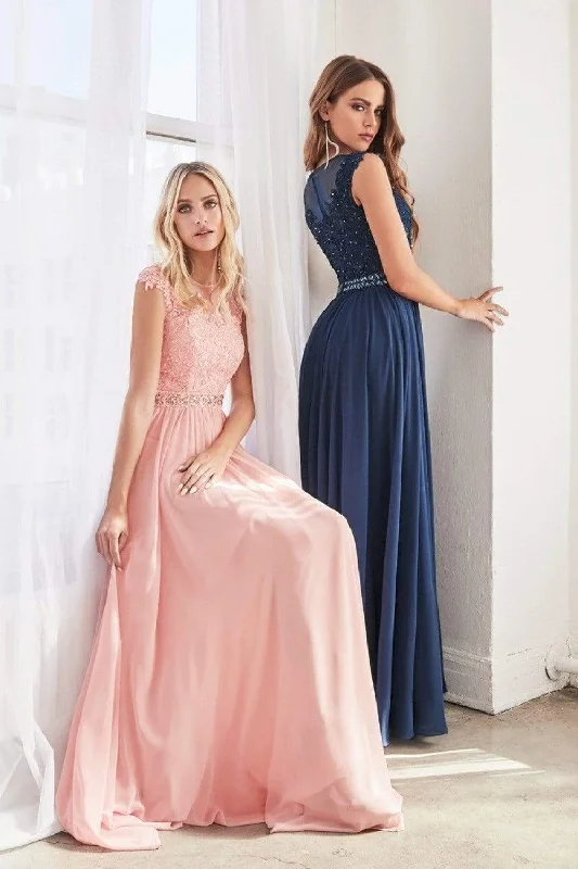 Cinderella Divine - Beaded Lace Illusion Bateau A-line Dress Cool Women's Distressed Cinderella Divine - Beaded Lace Illusion Bateau A-line Dress Cool Women's Distressed
