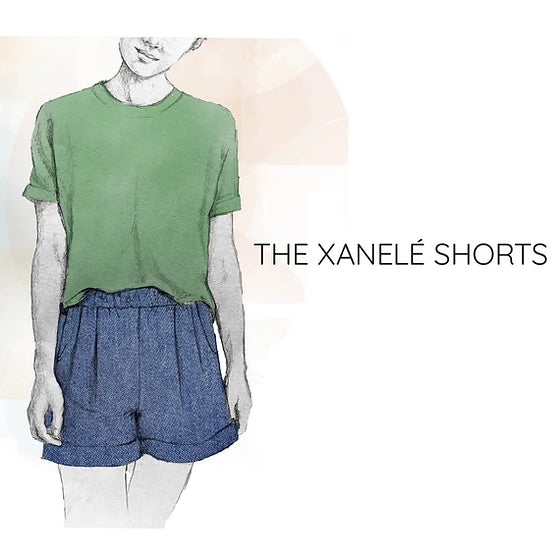 PDF Pattern - Xanele Shorts | French Navy