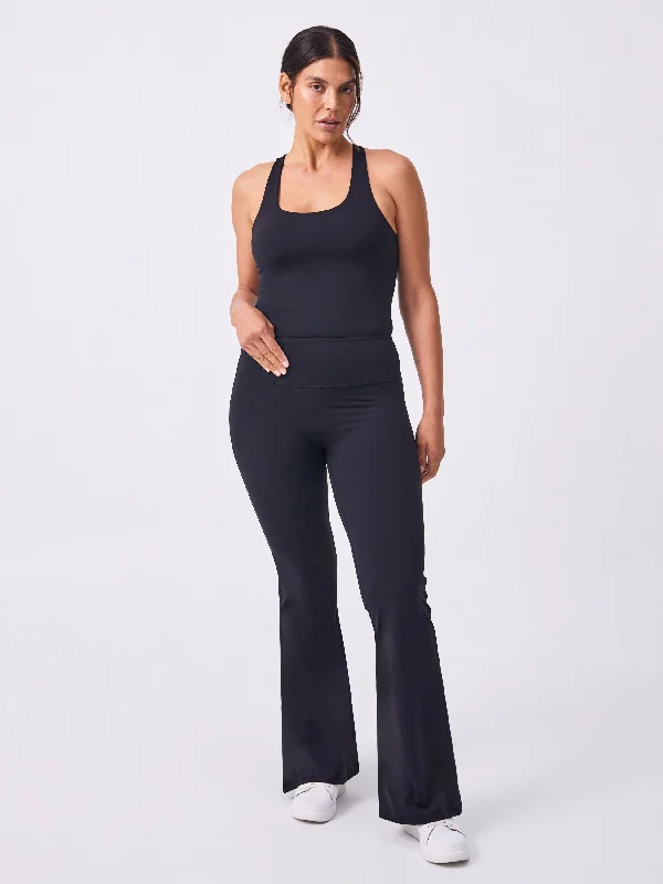 Soft Touch Flare Legging - Black