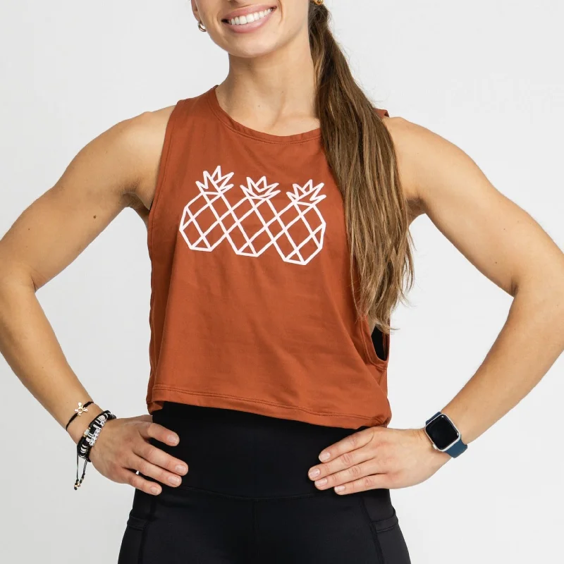 Women's Muscle Tank Crop |  Copper