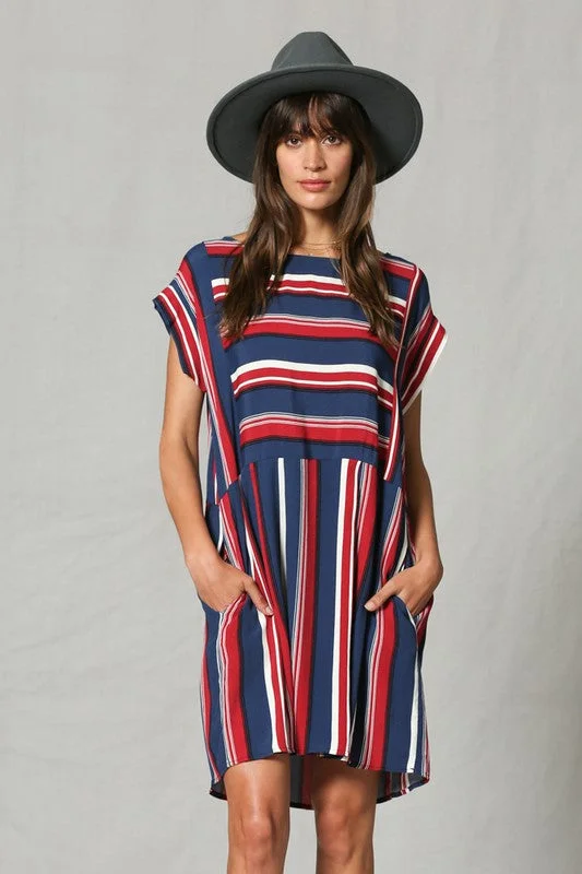 Vertical and Horizontal Stripe Dress Cool Women's Skate