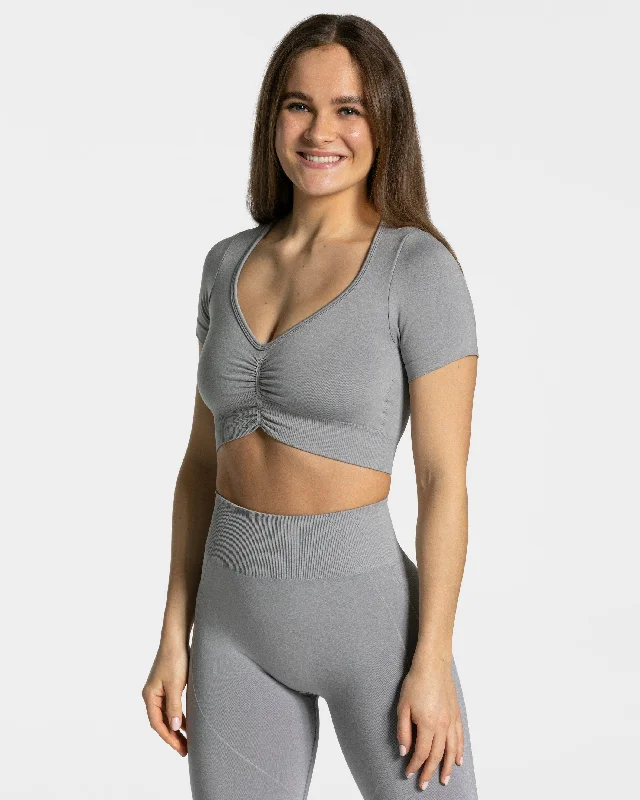 Focus Crop Top "Grau"