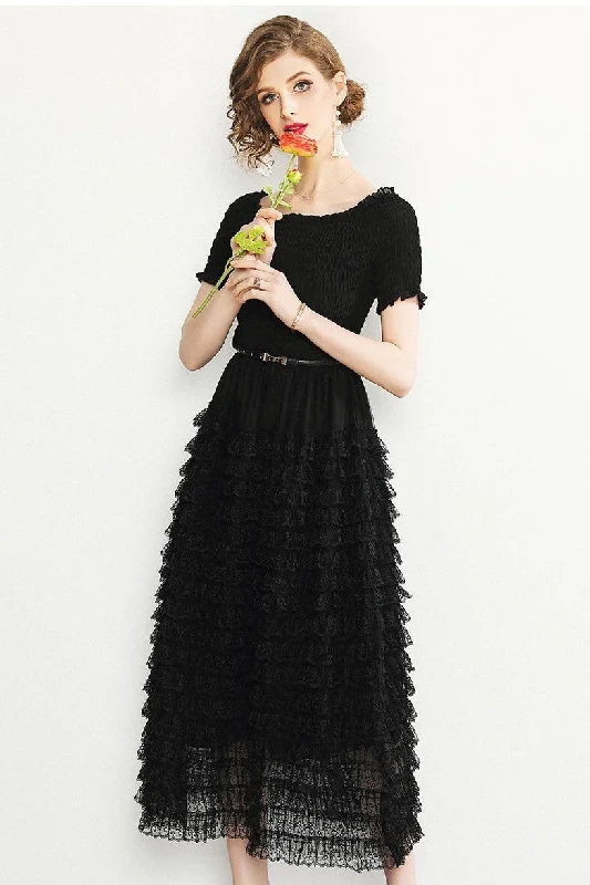 Tiered Ruffle Maxi Dress Modern Women's 