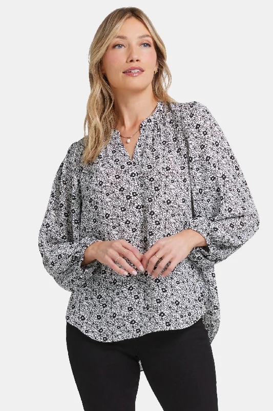 Puff Sleeve Popover Top - Adriana