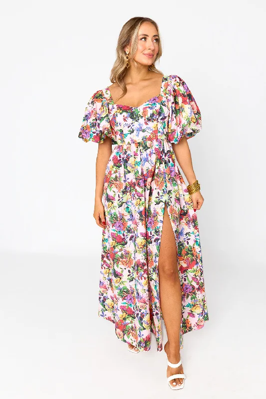Jacqueline Sweetheart Neckline Midi Dress - Wild Indigo Hip Women's Retro