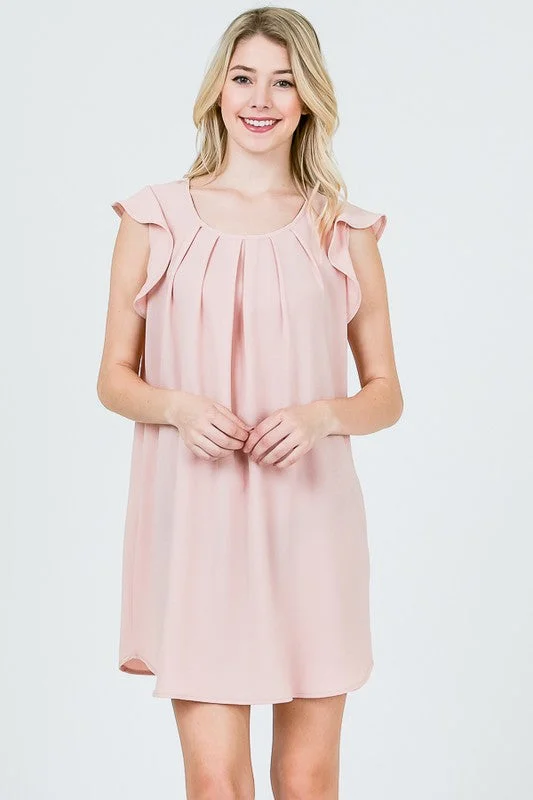Ruffled Mini Dress Cool Women's Distressed