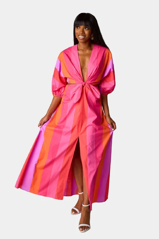 Maxine Cut Out Midi Dress - Candy Paint Vacation