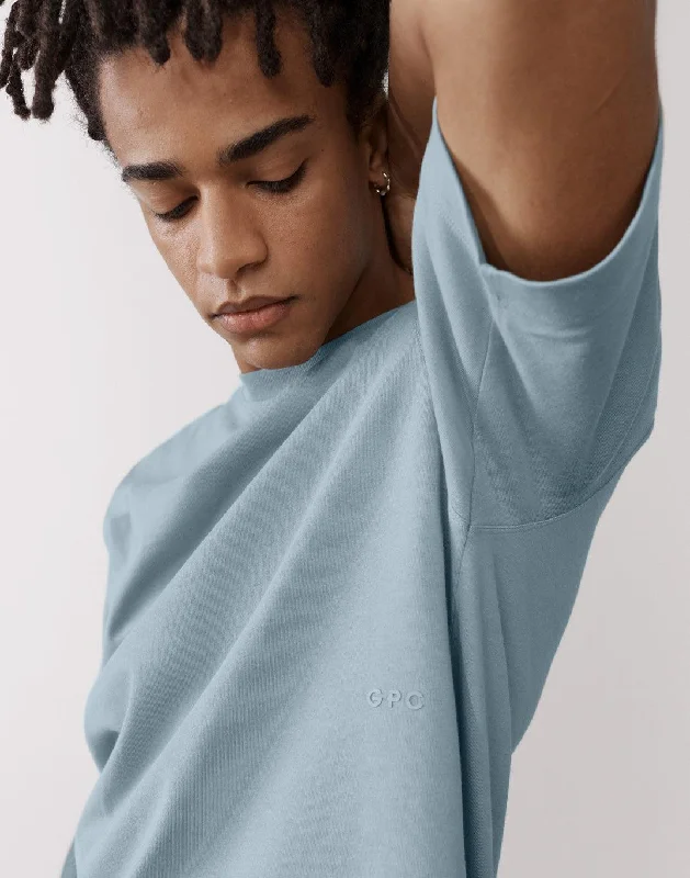 The Oversized Tee in Chalk Blue