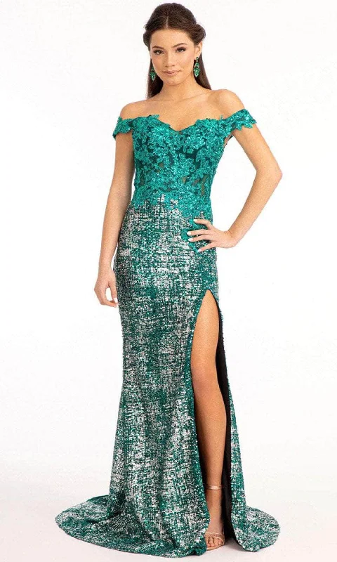 GLS by Gloria GL3024 - Sheer Off Shoulder Formal Gown Dynamic Women's Moto