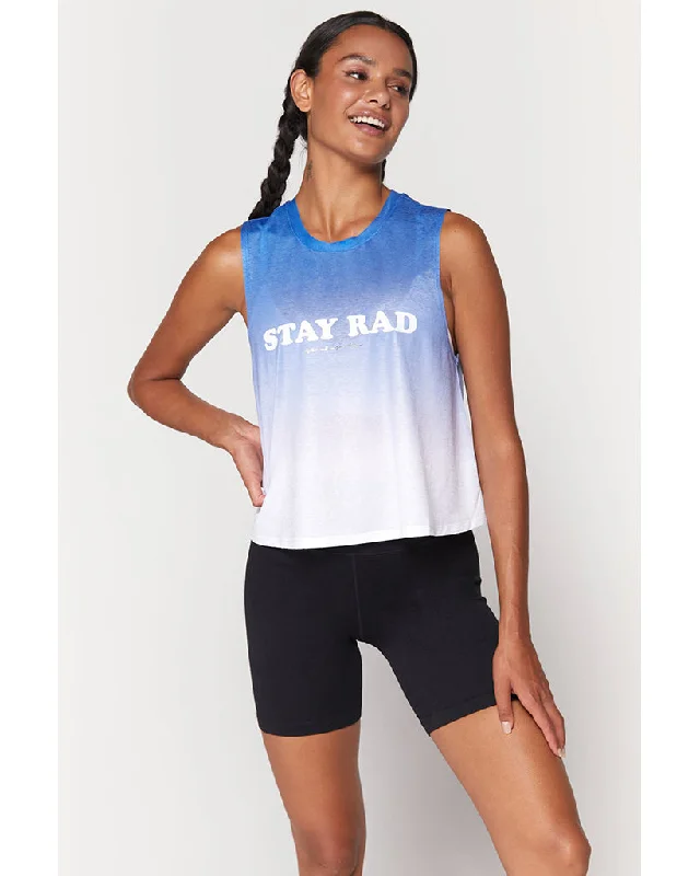 Spiritual Gangster RAD Active Crop Tank - SP13611011 - Womens - Waterfall Print