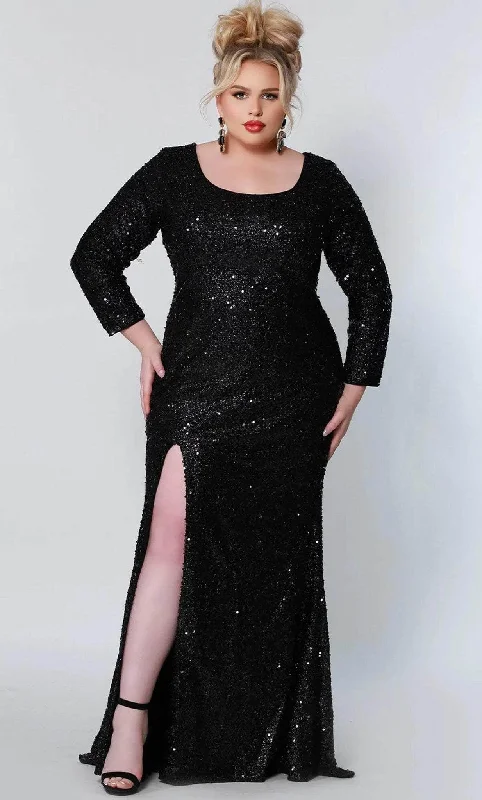 Sydney's Closet - SC7320 Scoop Sequin Evening Dress