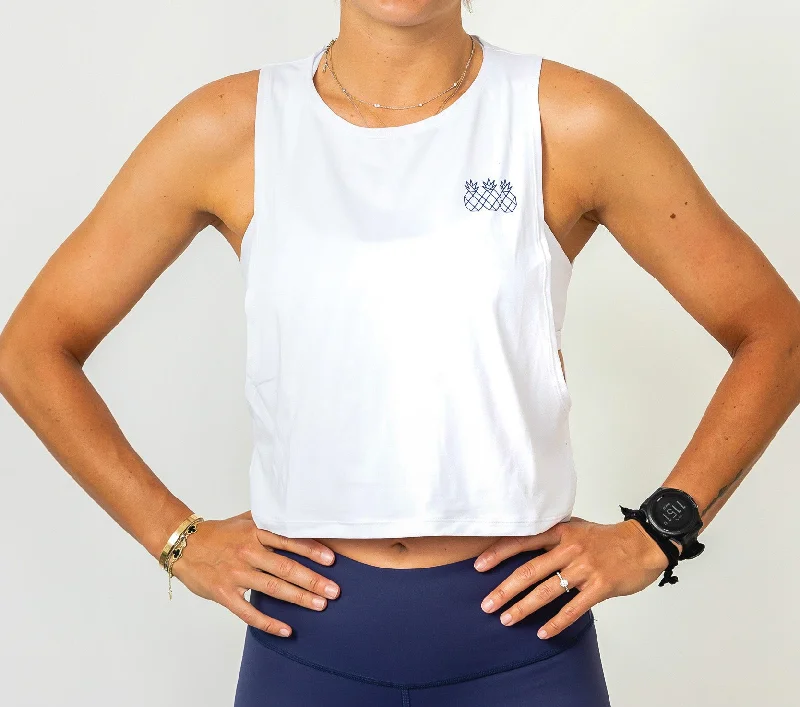 Women's Muscle Tank Crop | Blanco