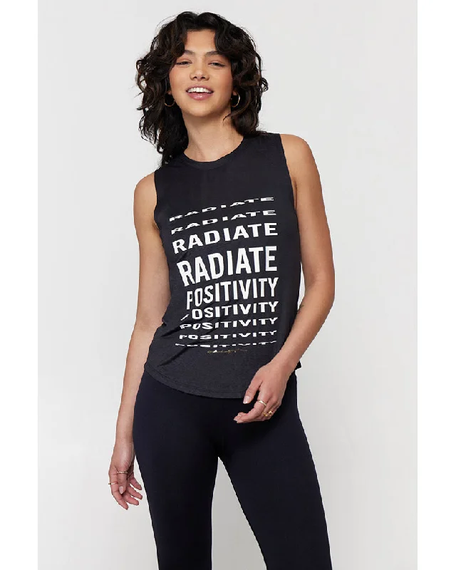 Spiritual Gangster Radiate Active Muscle Tank - Womens - Black