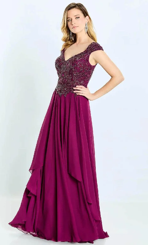 Montage by Mon Cheri 120914W - Frilled Chiffon Skirt Formal Gown Gym