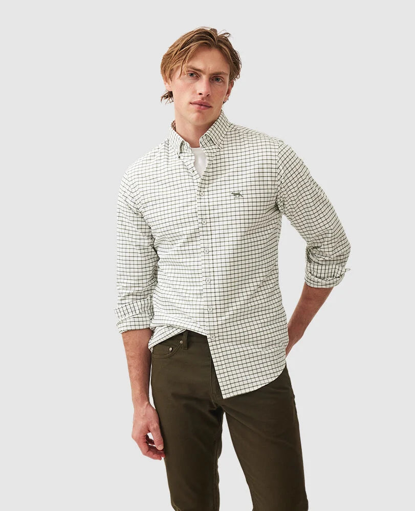 Gunn Check Oxford 3 - Fern