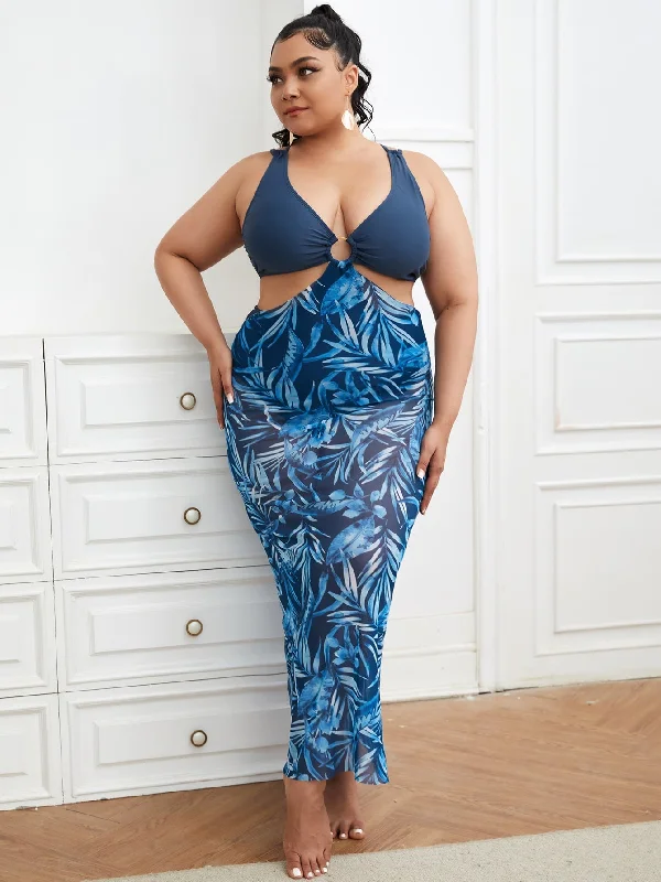 Boho Plus Size One-Pieces