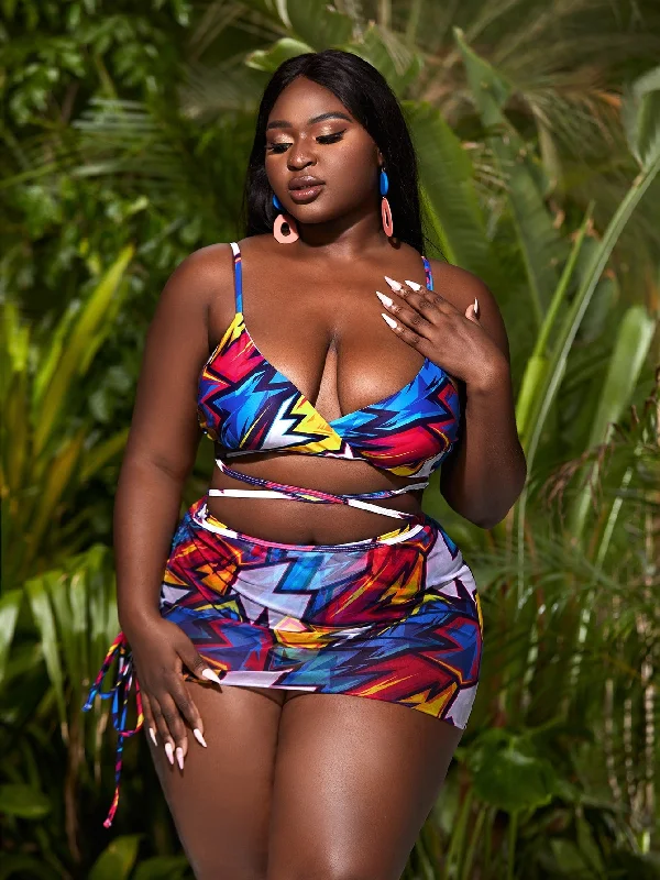 Boho Plus Size Bikini Sets