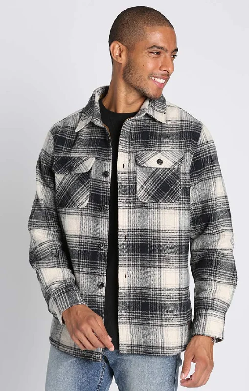 GREY PLAID WOOL