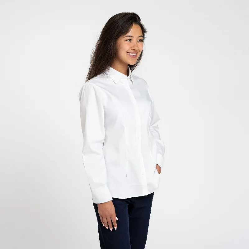 MTM Women's White Coolmax Dress Shirt