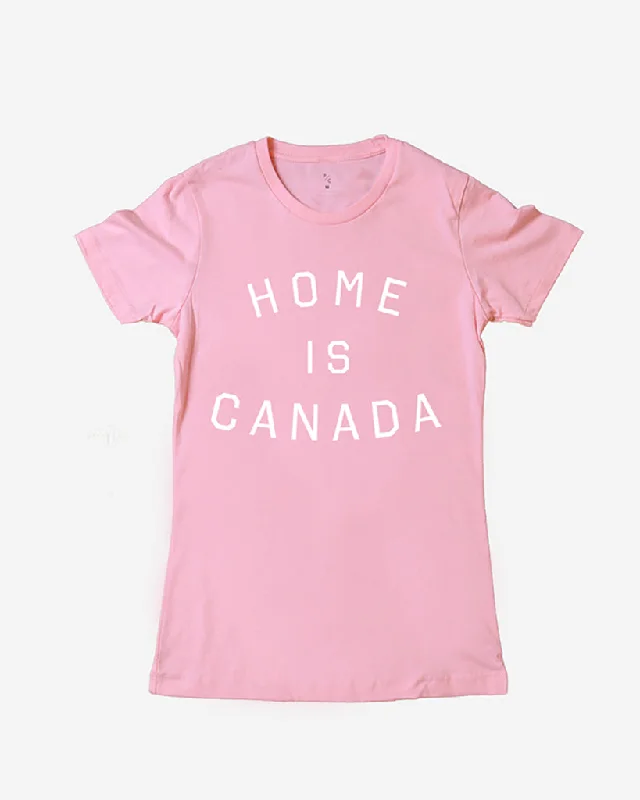 Peace Collective Home is Canada T Shirt  - Girls/Boys - Pink