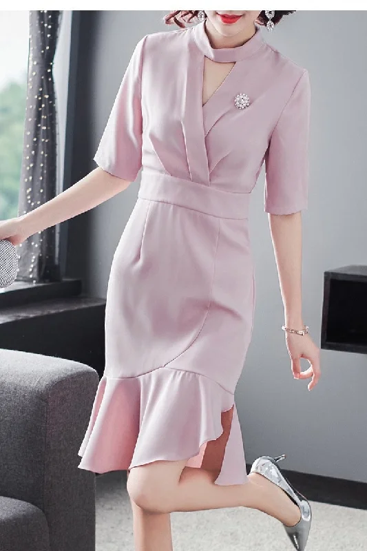 Keyhole Dress W/ Brooch Earthy Women's 