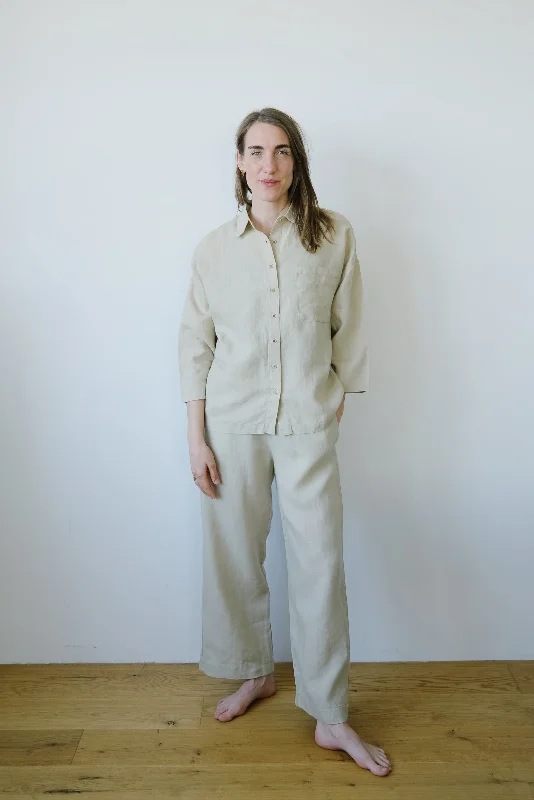 linen pants - beveren - sand