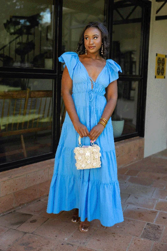 Holland Tiered Maxi Dress - Aquatic Elegant Women's Formal 