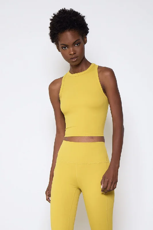 ESSENTIAL CREWNECK CROP-CITRON