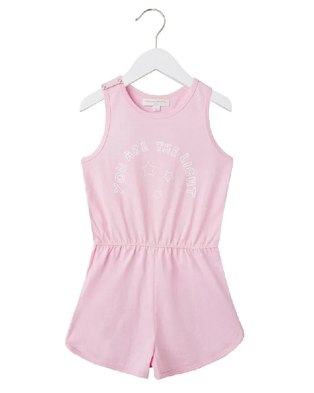 Spiritual Gangster Light Flutter Romper - Girls - Pink Iris