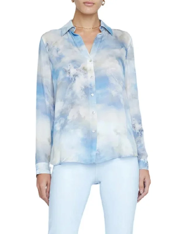 L'Agence Nina Long Sleeve Blouse Sleek Women's 