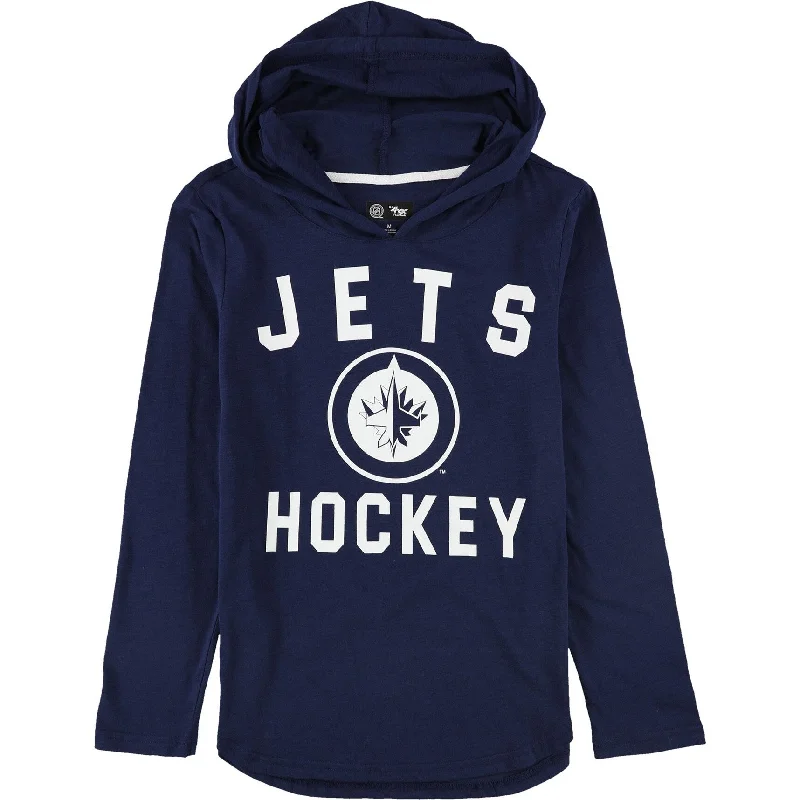 G-III Sports Womens Jets Hockey Graphic T-Shirt, Blue, Medium Dapper Women's 1920S