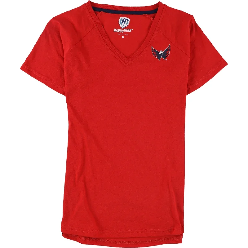 Hands High Womens Washington Capitals Graphic T-Shirt, Red, Small Cashmere